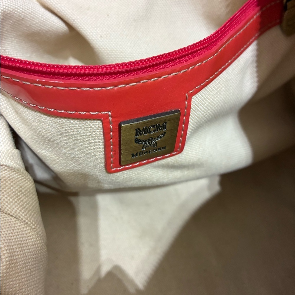 MCM Orange Leather Shoulder Bag - Picture 3 of 10